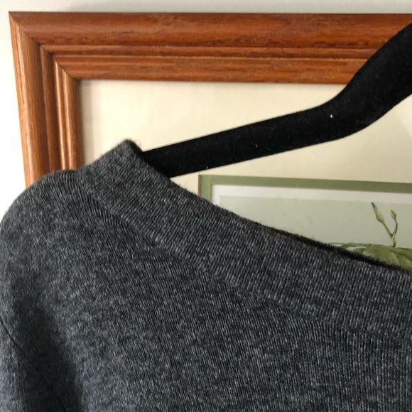 SANDRO Lambswool-Blended Tie Back Gray Sweater Size 3 - Picture 2 of 11